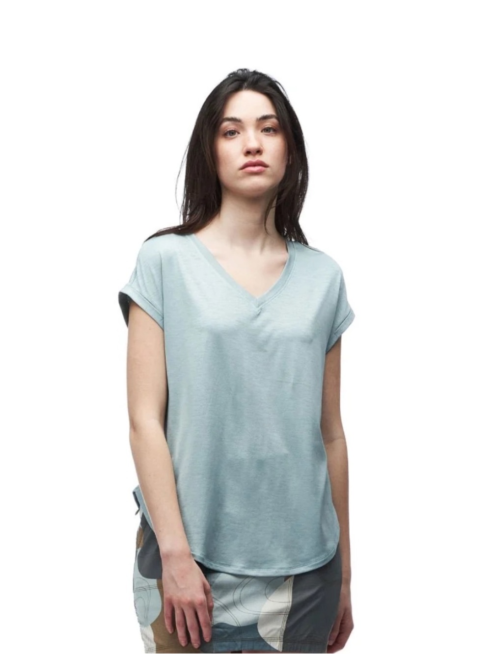 NWT Indyeva Lua Women’s V-Neck Top Size Small Blue Hiking Outdoors Quick-Dry